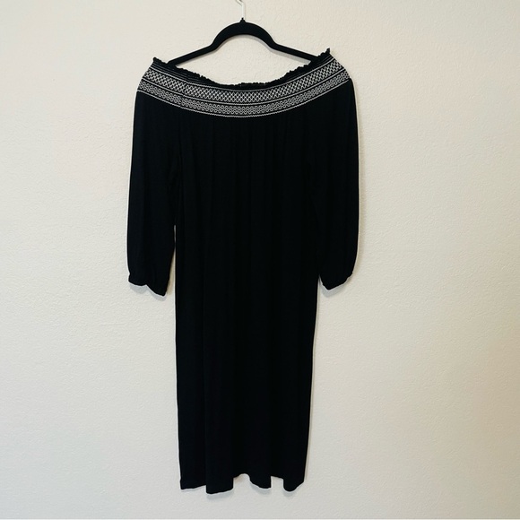 Chico’s woman over the shoulder casual dress size 2 Medium black flowy minimal - Picture 9 of 9